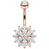 Piercing ombligo Flor Cristal Marquesa Brillante