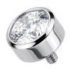 Titanium Top Round Bezel Zirconia Internally Threaded