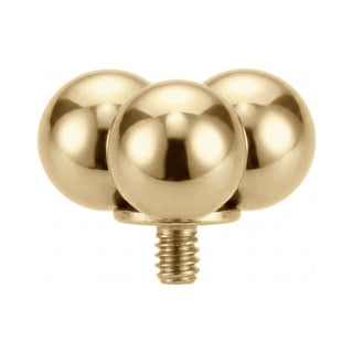 Titanium Top Triple Ball Cluster Internally Threaded