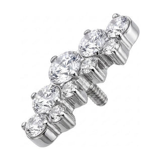 Titanium Top Curved Multi Cluster Arc Internally Threaded