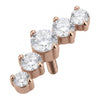 Titanium Top Five Zirconia Curved Cluster Internally Threaded