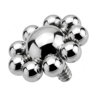 Titanium Top Bubble Flower Cluster Internally Threaded