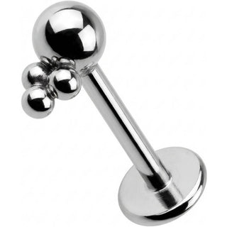 Titanio Esfera Con Trío De Bolas Rosca interna Labret