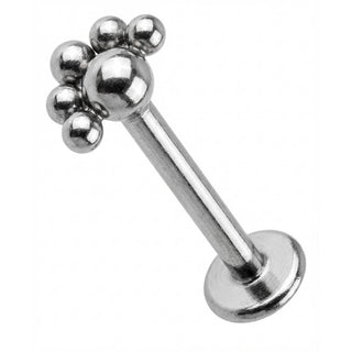 Titanio Cluster Abanico Bolas Rosca interna Labret