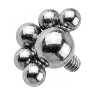 Titanium Top Sphere Flower Cluster Internally Threaded