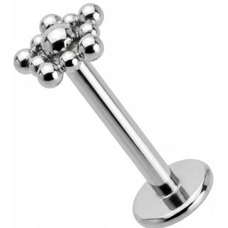 Titanio Top Rombo Cluster de Bolas Rosca interna Labret