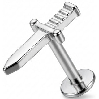 Titanio Top Diseño Daga Afilada Rosca interna Labret