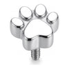 Titanium Top Animal Paw Print Internally Threaded