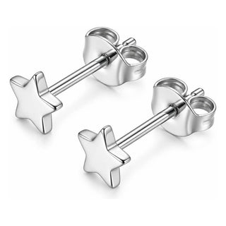 Titanium Earring Five Pointed Star