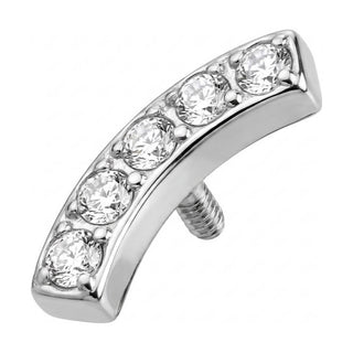 Titanium Top Curved Zirconia Arc Internally Threaded