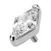 Titanium Top Kite Shaped Zirconia Internally Threaded