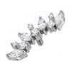 Titanium Top Curved Marquise Cut Cluster Internally Threaded