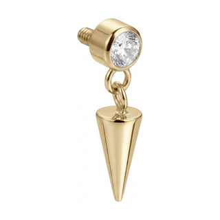 Titanium Top Zirconia With Dangling Spike Internally Threaded