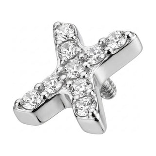 Titanium Top Zirconia Letter X Shape Internally Threaded