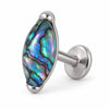 Titanium Labret Marquise Turquoise Natural Stone Internally Threaded