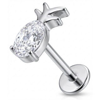 Titanio Diseño Piña Fruta Tropical Rosca interna Labret