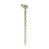 Titanium Top Round Zirconia With Dangle Chain Internally Threaded