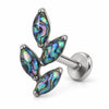 Titanium Labret Marquise Leaf Branch Internally Threaded