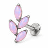 Titanium Labret Marquise Leaf Branch Internally Threaded