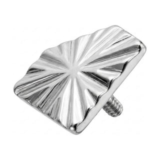 Titanium Top Textured Sunburst Rectangle Internally Threaded