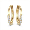 Titanium Earring Crystal Paved Hoop