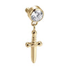 Titanium Top Dagger Dangle with Zirconia Internally Threaded