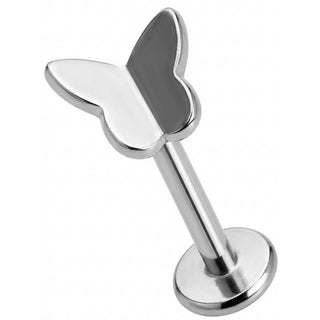 Titanio Top Silueta de Mariposa Rosca interna Labret