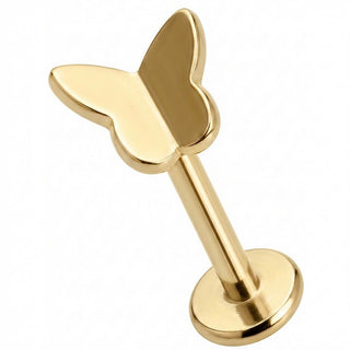 Titanio Top Silueta de Mariposa Rosca interna Labret