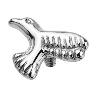 Titanium Top Flying Skeletal Bird Internally Threaded