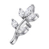 Titanium Top Curved Leaf Branch Internally Threaded