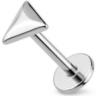 Titanio Triángulo Redondeado Liso Rosca interna Labret