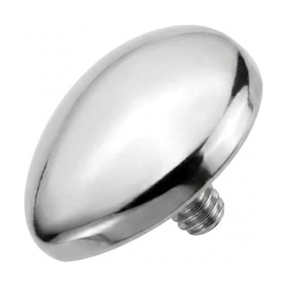 Titanium Top Oval Shaped Dome Internally Threaded