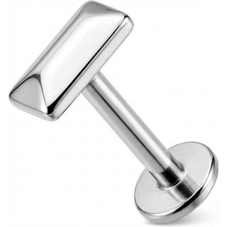 Titanio Barra Rectangular Geométrica Rosca interna Labret