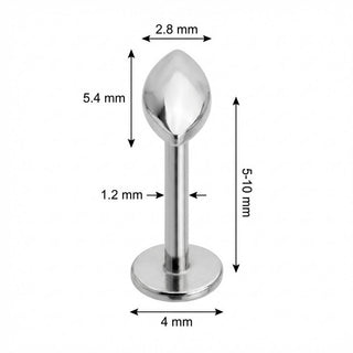 Titanio Forma Marquesa Sólida Rosca interna Labret