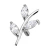 Titanium Top Branch With Three Zirconia Leaves Internally Threaded