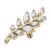 Titanium Top Marquise Leaf Vine Branch Internally Threaded