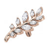 Titanium Top Marquise Leaf Vine Branch Internally Threaded