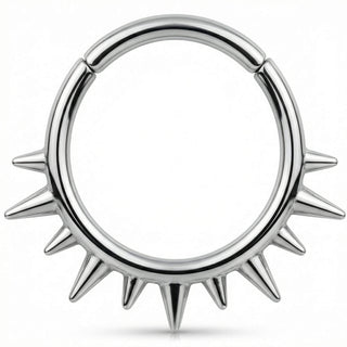 Titanium Ring Cone Spikes Crown Clicker