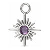 Titanium Attachment Sunburst with Purple Natural Stone
