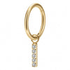 Titanium Ring Bar Dangle Zirconias Clicker
