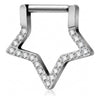 Titanium Ring Star Zirconia Clicker