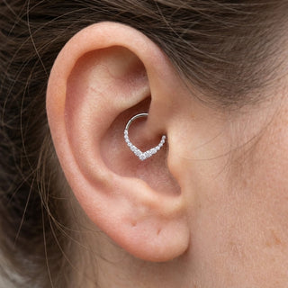 Titanium Ring Triangle Zirconia Clicker