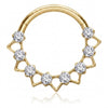 Titanium Ring Triangles Zirconia Clicker