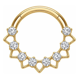 Titanium Ring Triangles Zirconia Clicker