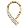 Titanium Ring Teardrop Zirconias Clicker