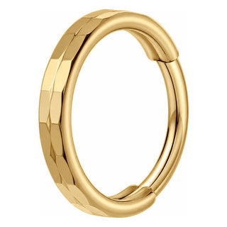 Titanium Ring Faceted Clicker