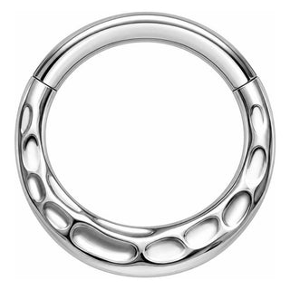 Titanium Ring Hammered Clicker