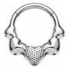 Titanium Ring 5 Hearts Clicker