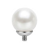 Titanium Top White Pearl Sphere Internally Threaded