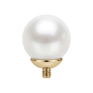 Titanium Top White Pearl Sphere Internally Threaded